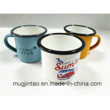 Carbon Steel Rolling Rim Enamel Mug